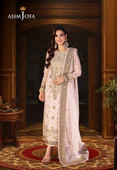 Asim Jofa Jag Mag Ajmj-05 Embroidered Net 3 Pcs