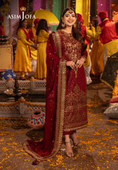 Asim Jofa Chamak Damak Ajcd-04 Embroidered Twisted Silk 3 Pcs