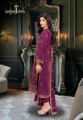 Asim Jofa Designers Limited Edition Ajcfd-07 Embroidered Stitched 3 Pcs