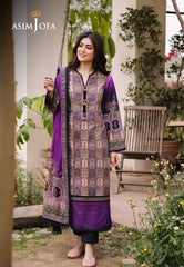 Asim Jofa Prints 2 Ajbu-07 Printed Lawn 3 Pcs