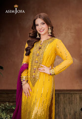 Asim Jofa Designers Limited Edition Ajmjd-20 Embroidered Chiffon 3 Pcs