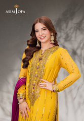 Asim Jofa Jag Mag Ajmj-20 Embroidered Chiffon 3 Pcs