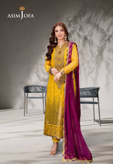 Asim Jofa Jag Mag Ajmj-20 Embroidered Chiffon 3 Pcs
