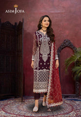 Asim Jofa Dastaan Ajda-01 Embroidered Chiffon 3 Pcs