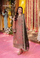 Asim Jofa Jag Mag Ajmj-17 Embroidered Net 3 Pcs