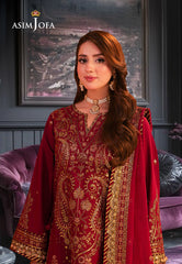Asim Jofa Designers Limited Edition Ajkkd-19 Embroidered Stitched 3 Pcs