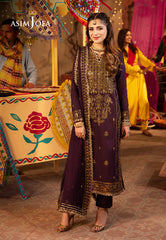 Asim Jofa Chamak Damak Ajcd-23 Embroidered Twisted Silk 3 Pcs