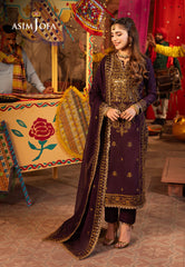 Asim Jofa Chamak Damak Ajcd-23 Embroidered Twisted Silk 3 Pcs