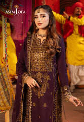 Asim Jofa Chamak Damak Ajcd-23 Embroidered Twisted Silk 3 Pcs