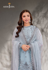Asim Jofa Jag Mag Ajmj-15 Embroidered Chiffon 3 Pcs