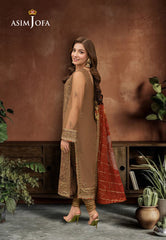 Asim Jofa Jag Mag Ajmj-10 Embroidered Net 3 Pcs