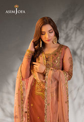 Asim Jofa Jag Mag Ajmj-25 Embroidered Net 3 Pcs