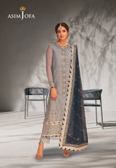 Asim Jofa Chamkeeli Ajkk-17 Embroidered Chiffon 3 Pcs