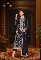 Asim Jofa Jag Mag Ajmj-01 Embroidered Chiffon  3 Pcs