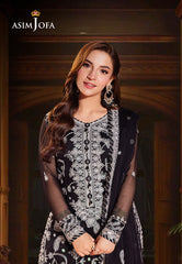 Asim Jofa Jag Mag Ajmj-01 Embroidered Chiffon  3 Pcs