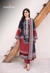 Asim Jofa Prints 2 Ajbu-05 Printed Lawn 3 Pcs