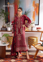 Asim Jofa Uraan Ajur-04 Embroidered Lawn 3 Pcs