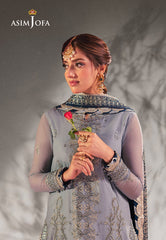 Asim Jofa Chamkeeli Ajkk-17 Embroidered Chiffon 3 Pcs