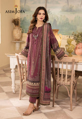 Asim Jofa Rania Spring Summer Ajnr-01 Printed Cambric 3 Pcs