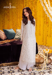 Asim Jofa Floral Pattern Pret Ajfp-12 Embroidered Zari Jacquard 2Pc