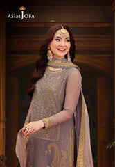 Asim Jofa Jag Mag Ajmj-27 Embroidered Chiffon 3 Pcs