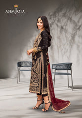 Asim Jofa Chamak Damak Ajcd-03 Embroidered Twisted Silk 3 Pcs