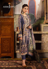 Asim Jofa Rania Spring Summer Ajnr-03 Embroidered Cambric 3 Pcs