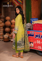 Asim Jofa Prints Elaf Collection Ajel-01  Printed Lawn 3 Pcs