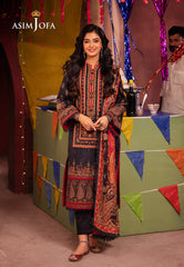 Asim Jofa Prints Elaf Collection Ajel-10 Printed Lawn 3 Pcs