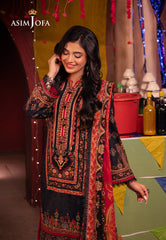 Asim Jofa Prints Elaf Collection Ajel-10 Printed Lawn 3 Pcs
