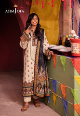 Asim Jofa Prints Elaf Collection Ajel-09 Printed Lawn 3 Pcs