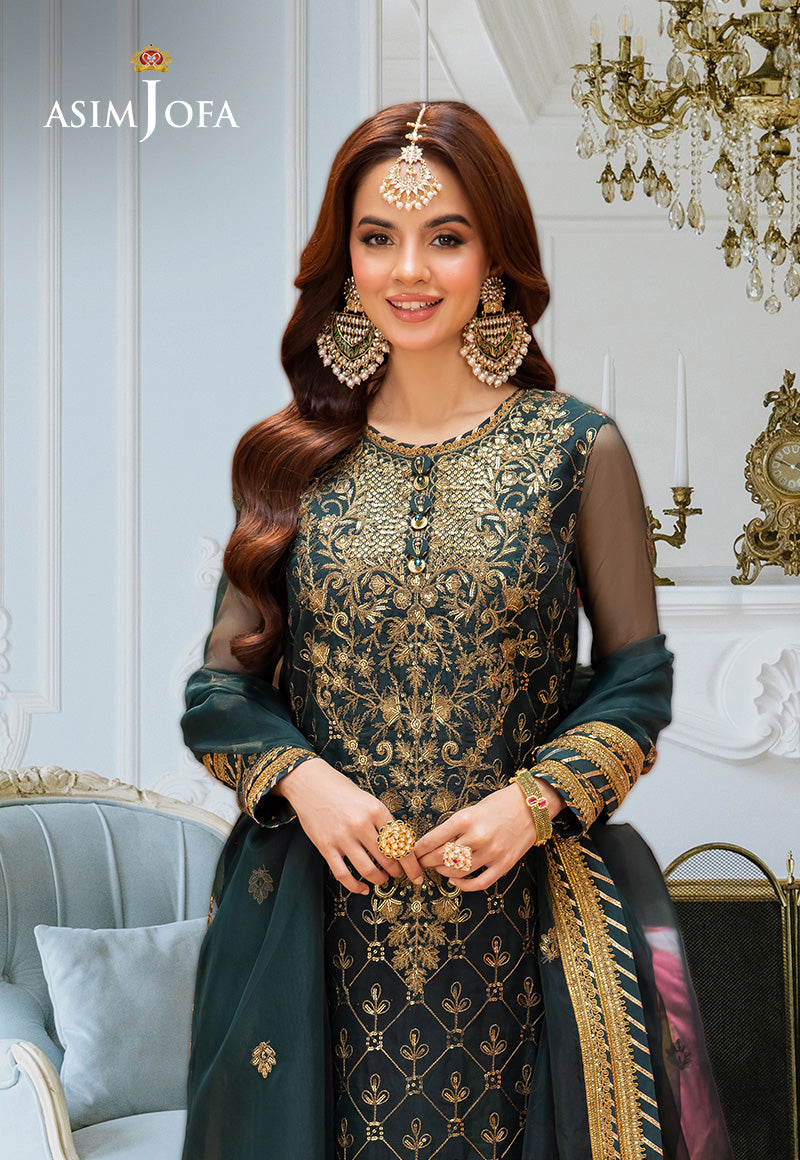 Asim Jofa Festive Luxe Ajem-25 Embroidered Organza 3 Pcs