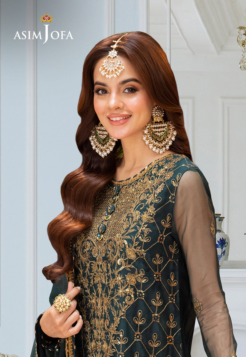 Asim Jofa Festive Luxe Ajem-25 Embroidered Organza 3 Pcs