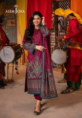 Asim Jofa Prints Elaf Collection Ajel-04 Printed Lawn 3 Pcs