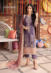 Asim Jofa Chamak Damak Ajcd-26 Embroidered Twisted Silk 3 Pcs