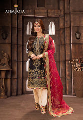 Asim Jofa Pyaar Diyan Gallan Ajem-14 Embroidered Organza 3 Pcs