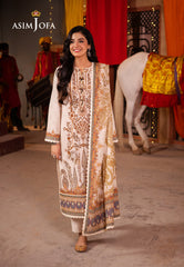 Asim Jofa Prints Elaf Collection Ajel-08 Printed Lawn 3 Pcs