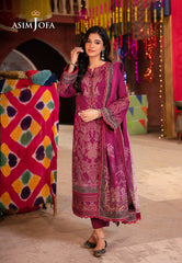 Asim Jofa Prints Elaf Collection Ajel-12 Printed Lawn 3 Pcs