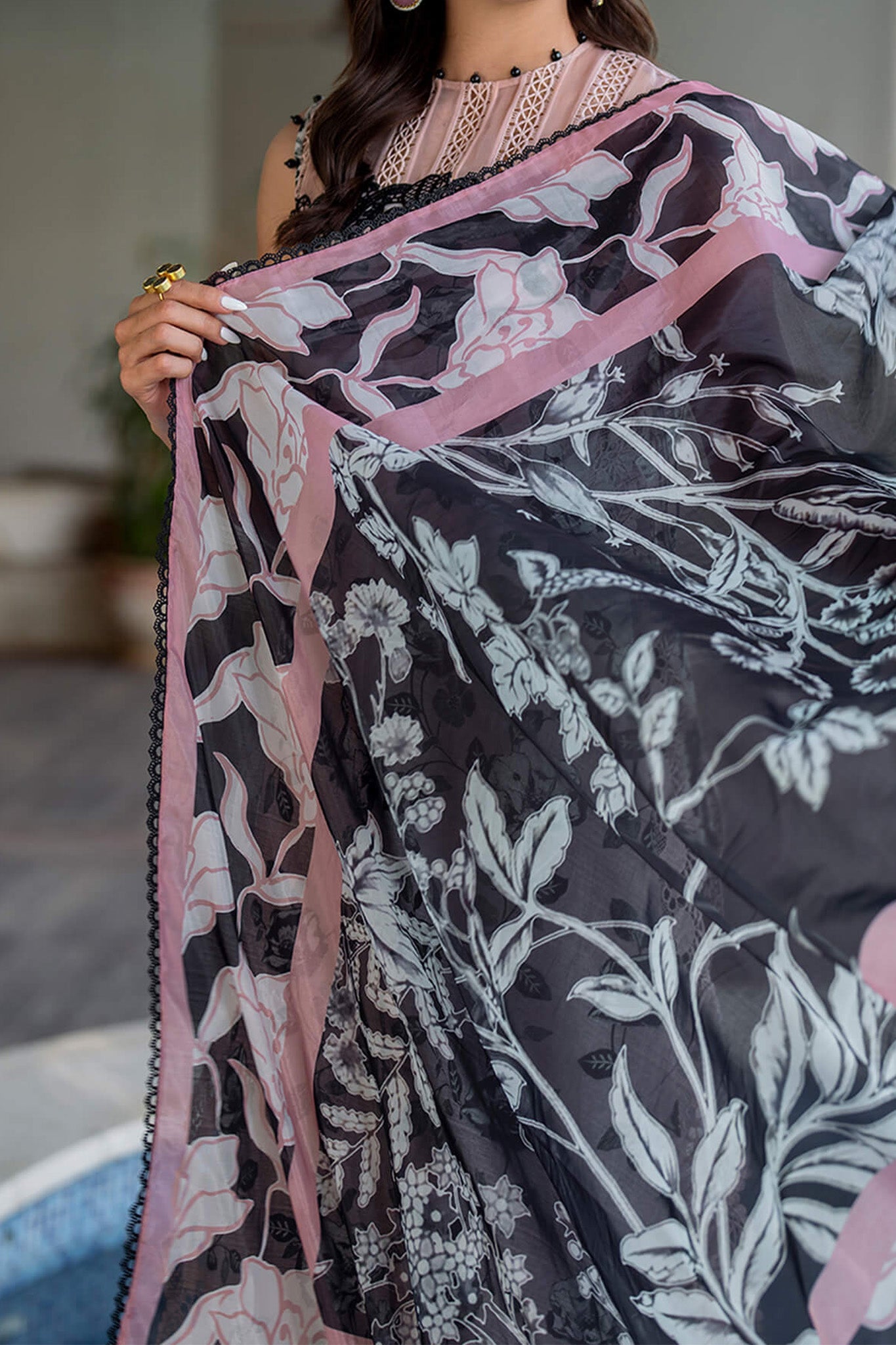 Meraki By Asifa Nabeel Unstitched 3 Piece Digital Printed Lawn Vol-02 Collection'2024-MK-02-Gul