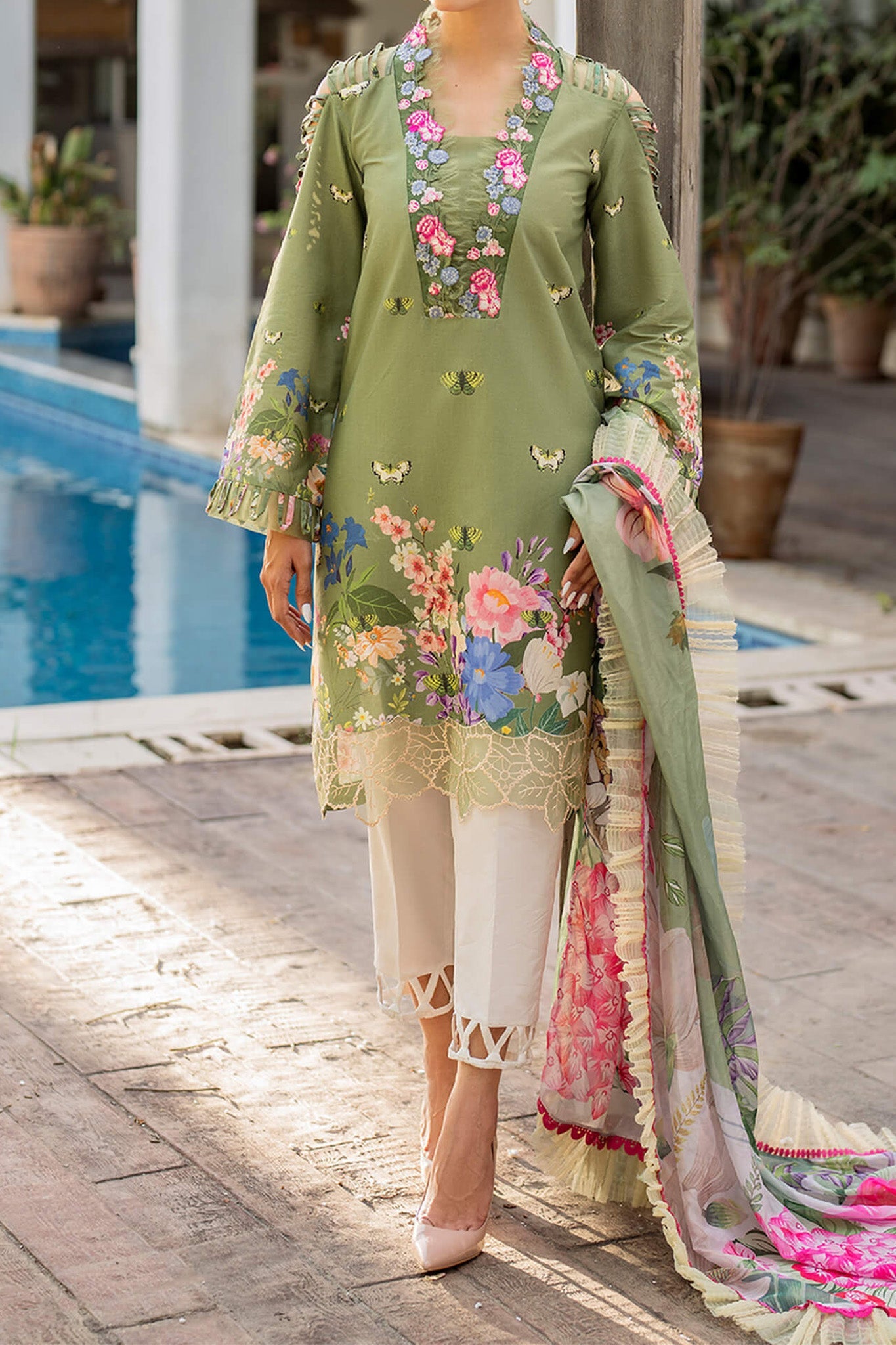 Meraki By Asifa Nabeel Unstitched 3 Piece Digital Printed Lawn Vol-02 Collection'2024-MK-07-Meyna
