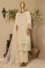 Sada Bahar Stitched 3 Piece Luxury Festive Emb Lawn Vol-04 Suit-MK-14-Cream