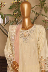 Sada Bahar Stitched 3 Piece Luxury Festive Emb Lawn Vol-04 Suit-MK-14-Cream