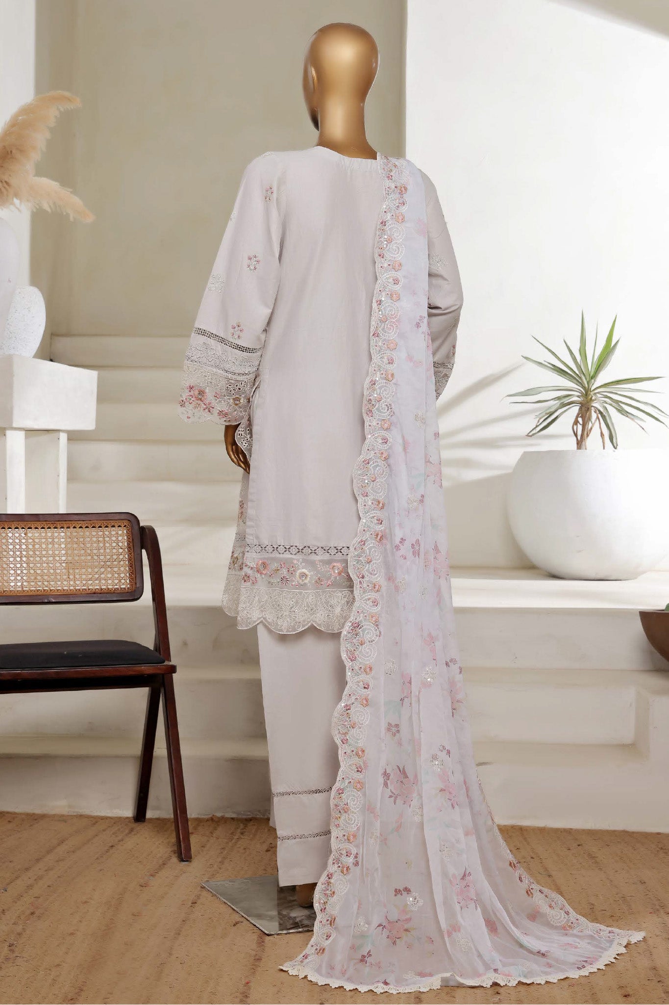 Sada Bahar Stitched 3 Piece Luxury Emb Spring Vol-05 Collection'2025-MK-35-Grey