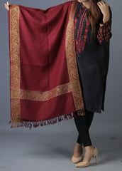 Mominas Kashmiri Heera Stole - Maroon