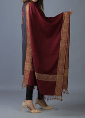 Mominas Kashmiri Heera Stole - Maroon
