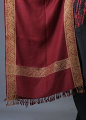 Mominas Kashmiri Heera Stole - Maroon