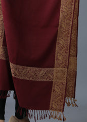 Mominas Kashmiri Heera Stole - Maroon