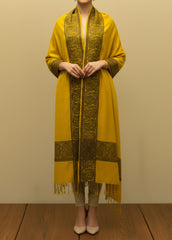 Mominas Kashmiri Heera Shawl - Mustard