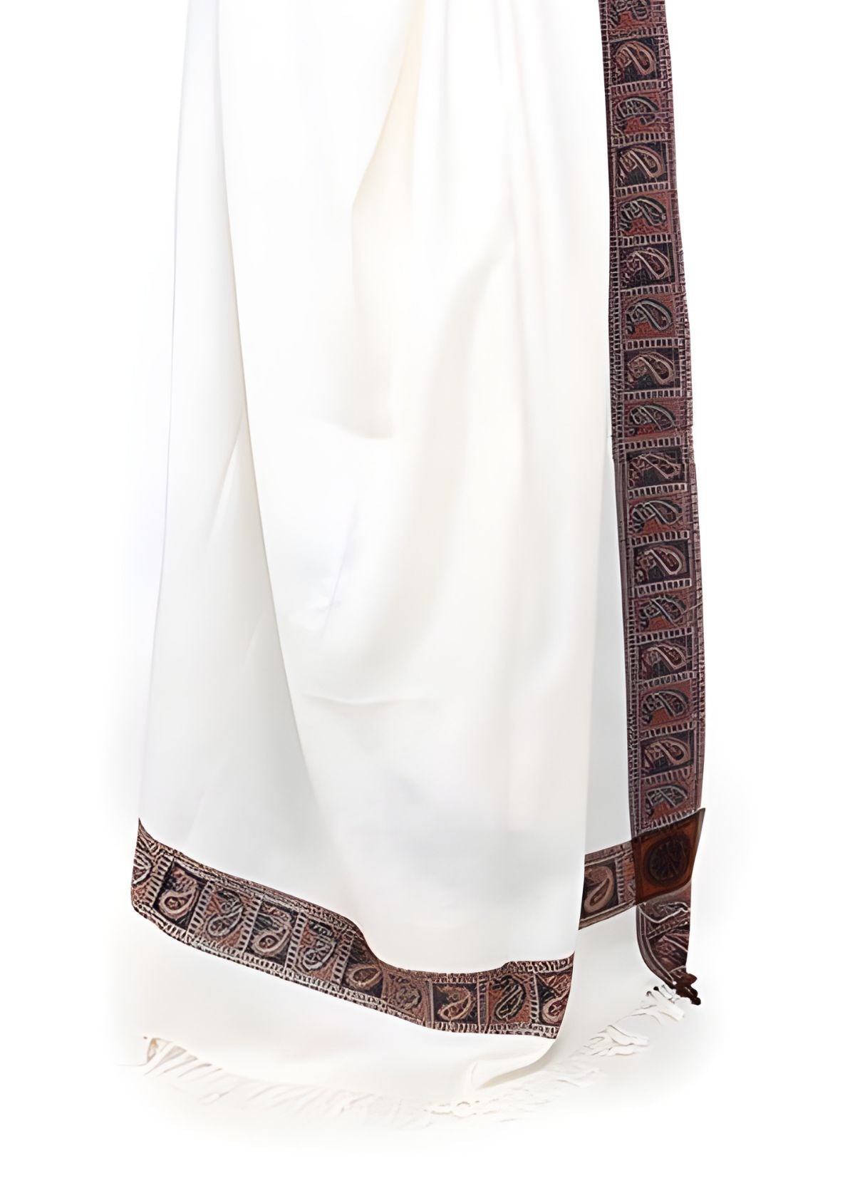 Mominas Kashmiri Heera Shawl and Stoler - White - Mominas