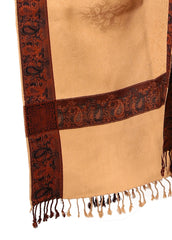 Mominas Kashmiri Heera Stole or Muffler - Honey Brown (Beige)